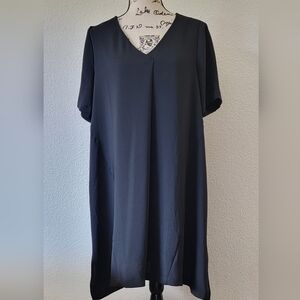 J Jill Wearever Black Dress Short Sleeve Loose Career Office Church Funeral MP